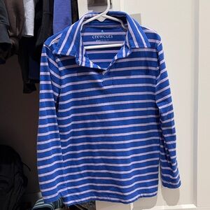 Crewcuts Kids Polo in Blue and purple Stripes, size 6-7